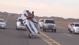 Video: Changing wheels on a moving car is the latest craze to hit Saudi Arabia