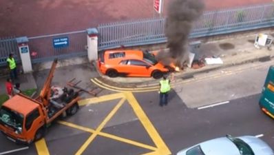 Video: Watch as a €300,000 Italian supercar bursts into flames