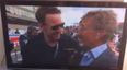 Michael Fassbender and Eddie Jordan have a ‘cupla focail’ at the Candian Grand Prix
