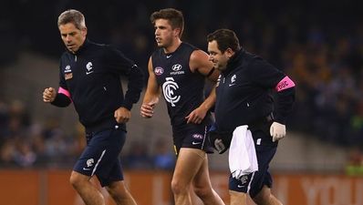 Video: Watch Zach Tuohy’s captain receive an (accidental) broken jaw in the AFL today