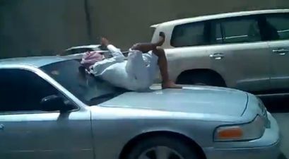 Video: Texting while driving is dangerous enough, but this guy has made it even more so