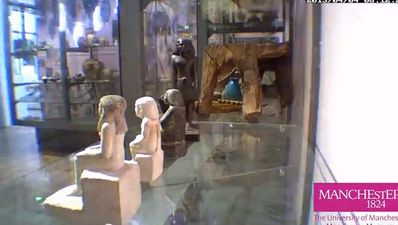 Video: Is an ancient Egyptian statue moving in a Manchester museum?