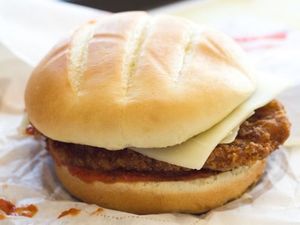 Pic: Who said romance is dead? It’s merely buried in a chicken burger