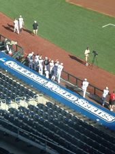 Picture: The lads at the College World Series of baseball can’t spell college
