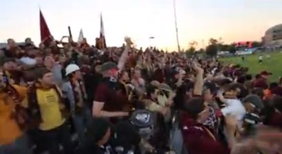 Video: Detroit City FC supporters in novel celebration – Tetris fans will appreciate this