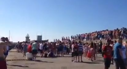 Video: Huge crowds of teenagers in Howth yesterday as guards called to the scene