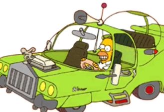 Video: Remember the car that Homer made in The Simpsons? Someone’s gone and built it. For realsies.
