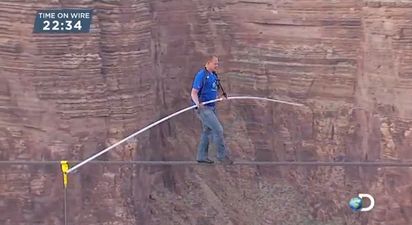 Video: Here are the final moments of the epic tightrope walk across the Grand Canyon