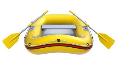 Pic: So there’s a lad paddling an inflatable boat down the Liffey this evening