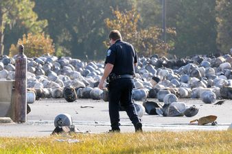 Pic: The gas explosion in Florida today was so hot it melted the front of this car