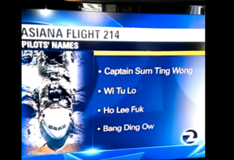 Video: Californian news channel names Flight 214 pilot as ‘Sum Ting Wong’