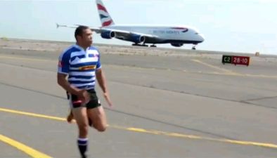 Video: Bryan Habana vs. The new British Airways Airbus A380 in a race. Who’s your money on?