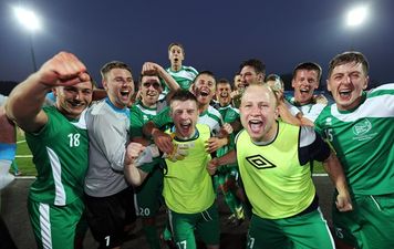 The Irish University team looked pretty happy after beating Russia last night
