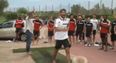 Video: Southampton players walk over hot coals in preseason