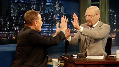 Video: Jimmy Fallon interviews Bryan Cranston while wearing a Walter White mask