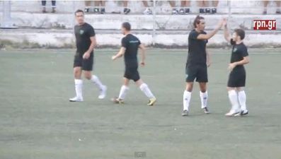 Video: Robert Pires interrupts holidays to help local Greek team, scores one, sets up the winner