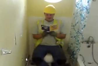 Video: Irish builders have the craic while destroying a bathroom wall