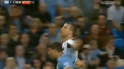 Video: Newcastle reduced to ten men as Steven Taylor fouls Sergio Aguero