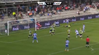 Video: An absolute screamer of a goal from Denmark last night