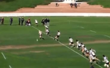 Video: Rugby ref gets whacked with the ball in the face straight from kick-off