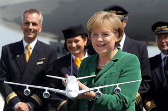 (Almost) naked dancing man breaks into Angela Merkel’s government jet for epic one-man party