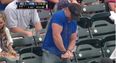 Video: Musclebound baseball fan struggles to open a bottle of water