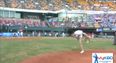 Video: What a pitch – Korean taekwondoist shows athletic skills on baseball field