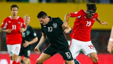 Looks like WWE legend Mick Foley was watching the Ireland/Austria game