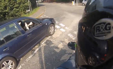 Video: Pissed off motorcyclist provides epic commentary during road rage incident (NSFW language)