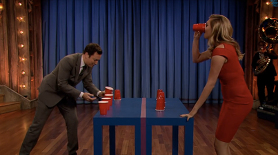 Video: Kate Upton is pretty good at the ‘flip cup’ drinking game