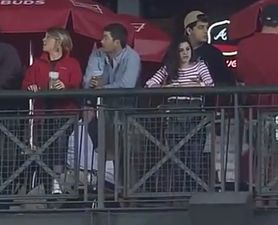 Video: Baseball fan caught on camera taking the phrase ‘second base’ literally with his missus
