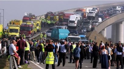 More than 130 cars involved in mass motorway pile up in the UK