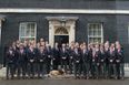 Pic: Manu Tuilagi caught David Cameron out with a classic bunny-ears prank at Downing Street today