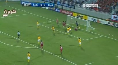 Video: The crossbar challenge – Asian side rattle the bar three times in three seconds