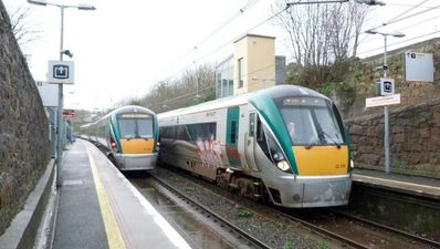 Pic: Irish woman hangs her washing from a train window