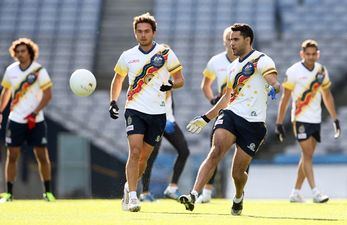 Pics: The Australian squad meet the young Cavan locals ahead of first Test