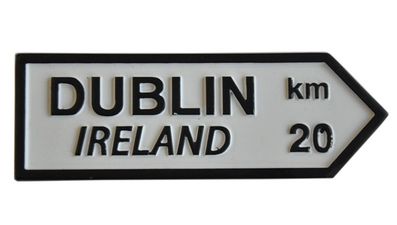 Stunning shot of sunrise over Dublin from a plane