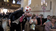 Video: Groom upstages bride with epic ‘aisle freestyle’ football skills