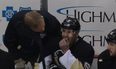 Video: NHL player pulls out two of his own teeth on the bench