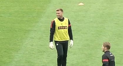 Video: Artur Boruc shows his talents are wasted in goals with classy training ground finish