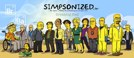 Pics: The Simpsons style drawings of the Breaking Bad cast are tremendous