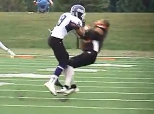 Video: Helmet and gumshield go flying in this bone-shuddering hit from College Football in the US