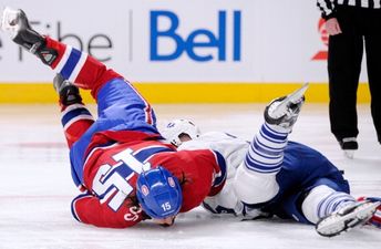 Video: The first fight of the NHL season didn’t take long as George Parros is out cold