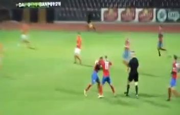 Video: Lithuanian team-mates have an on-pitch dust-up
