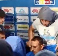 Video: Levski Sofia fans physically harass new coach at unveiling; force him to remove club shirt