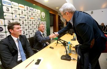 Pics: Friends again. Noel King and Tony O’Donoghue have obviously put last night’s tiff behind them