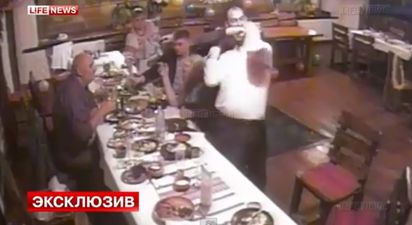 Video: Russian wedding quickly descends into brawl