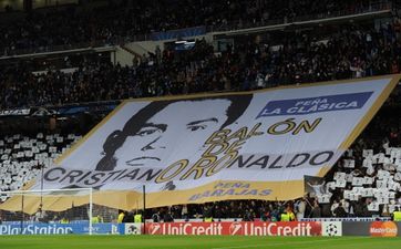 Pics: The Bernabeú was pushing Ronaldo’s Ballon d’Or cause tonight