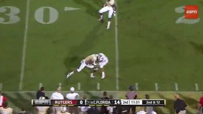 Video: Running back runs right through defender in college football game