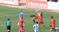 Video: Goalkeeper scores incredible bicycle kick in Spain